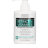 Advanced Clinicals Retinol + Vitamin E Cream 444ml | Anti - Aging & Hydrating